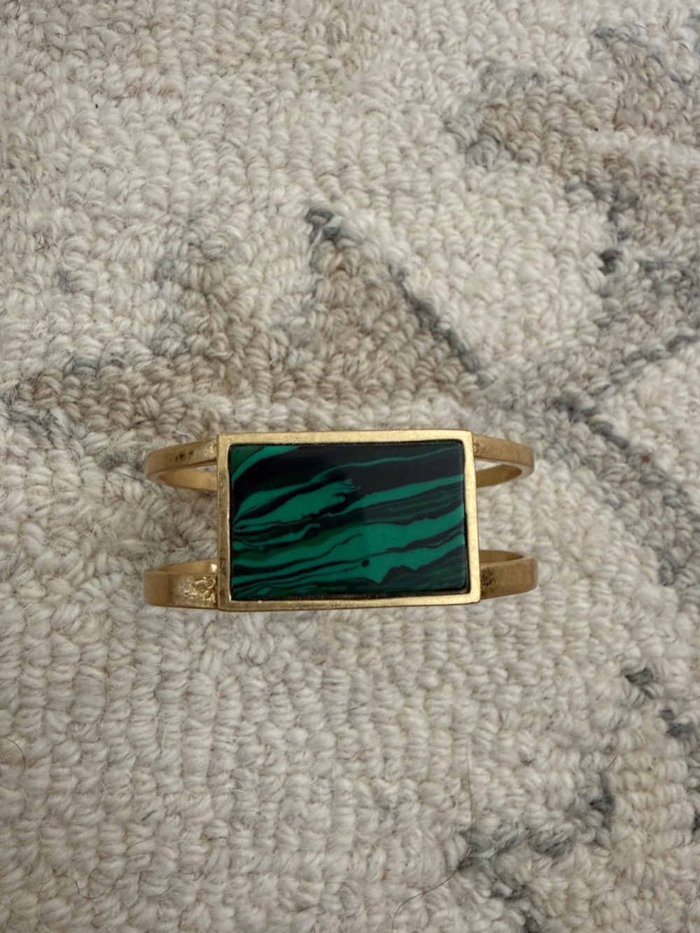 Malachite and Gold Cuff Bracelet Madewell